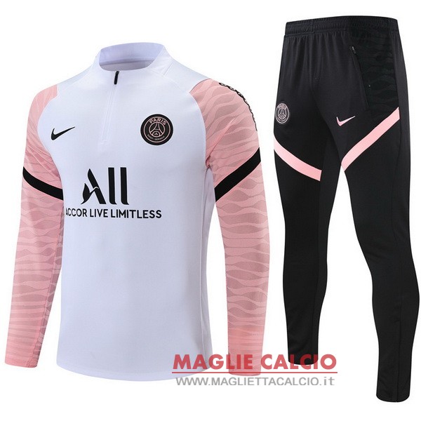 nuova paris saint germain insieme completo I Bianco rosa Nero giacca 2021-2022