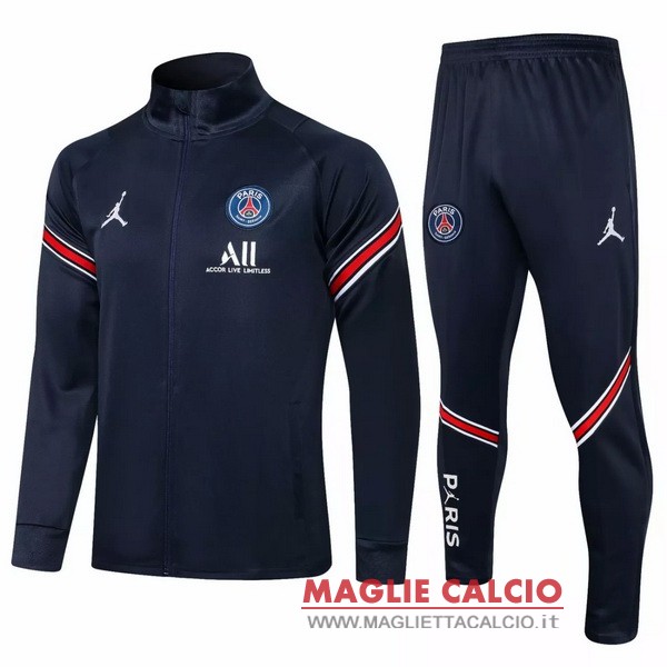 nuova paris saint germain insieme completo blu navy giacca 2021-2022