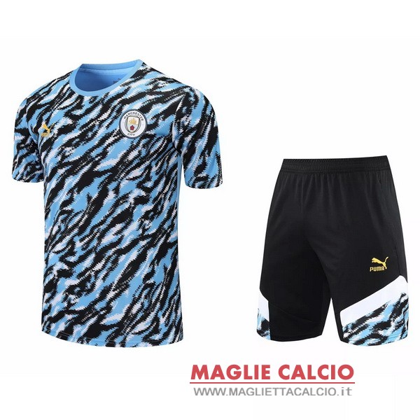 nuova formazione set completo divisione magliette manchester city 2021-2022 blu