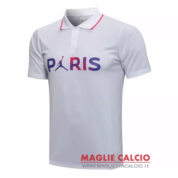 paris saint germain bianco purpureo magliette polo nuova 2021-2022