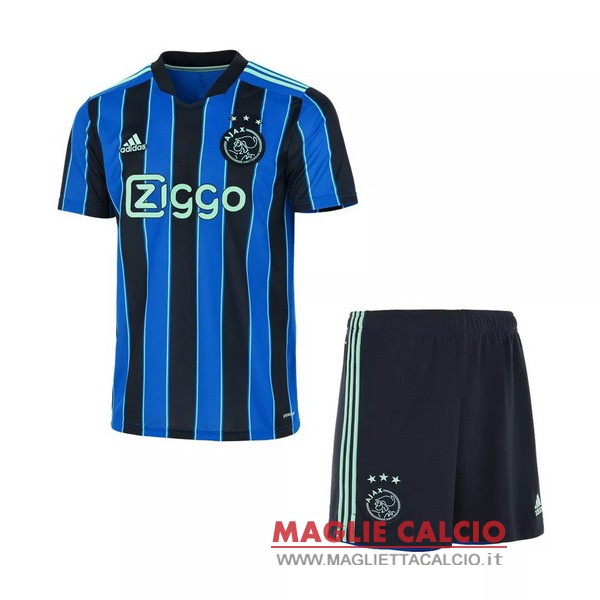 nuova seconda magliette ajax set completo bambino 2021-2022