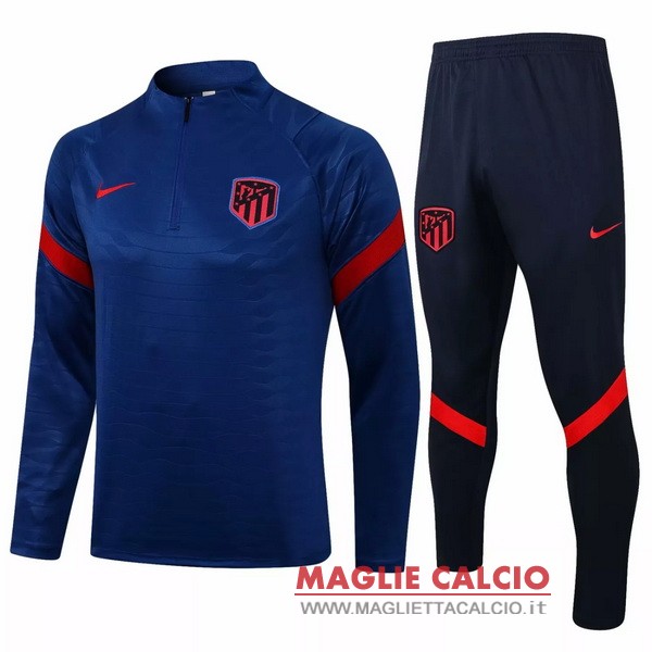 nuova atletico madrid insieme completo blu navy giacca 2021-2022