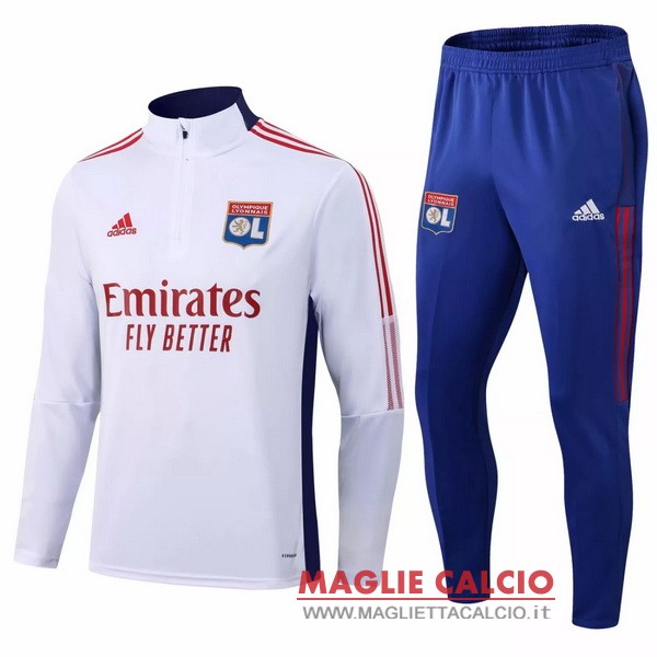 nuova lyonnais insieme completo bianco blu giacca 2021-2022