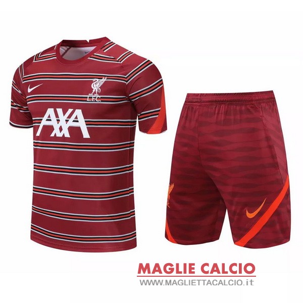 nuova formazione insieme completo divisione magliette liverpool 2021-2022 rosso bianco