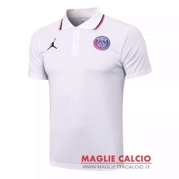 paris saint germain bianco 2 magliette polo nuova 2021-2022