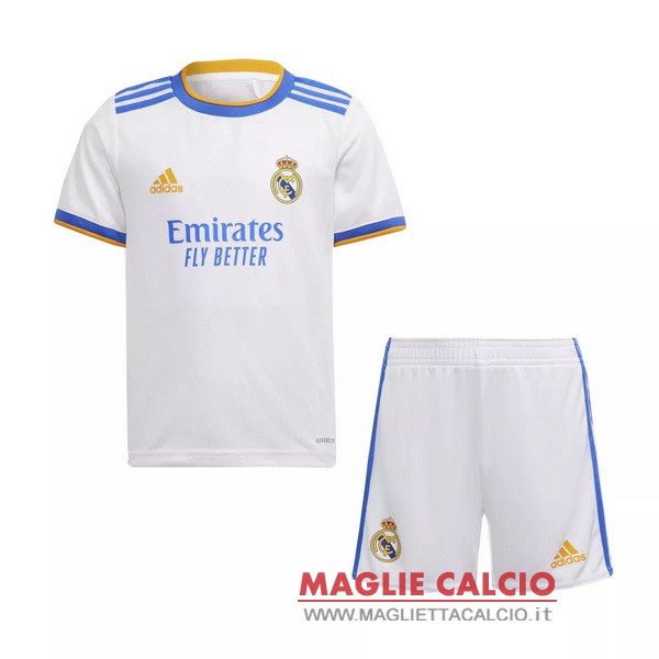 nuova prima maglietta real madrid set completo bambino 2021-2022