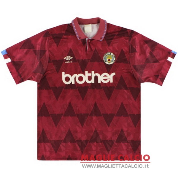 nuova seconda magliette manchester city retro 1990-1991