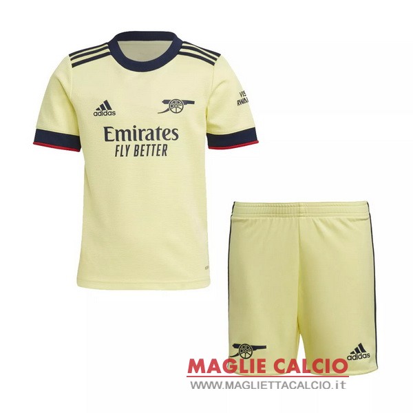 nuova seconda magliette arsenal set completo bambino 2021-2022