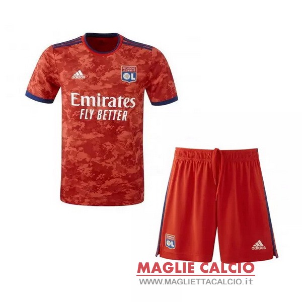 nuova seconda magliette lyon set completo bambino 2021-2022