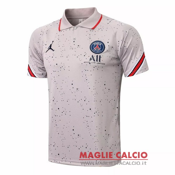 paris saint germain grigio rosso magliette polo nuova 2021-2022