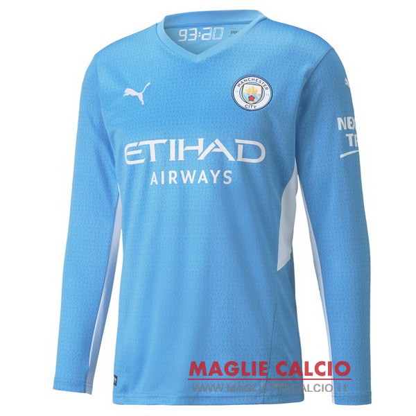 nuova prima magliette manica lunga manchester city 2021-2022