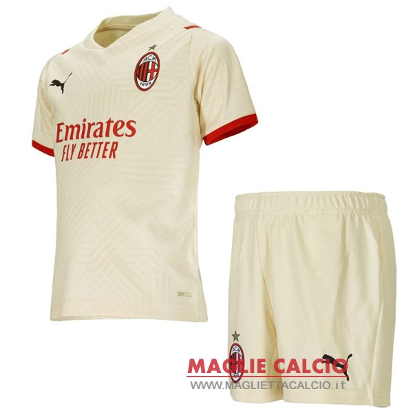 nuova seconda magliette ac milan set completo bambino 2021-2022