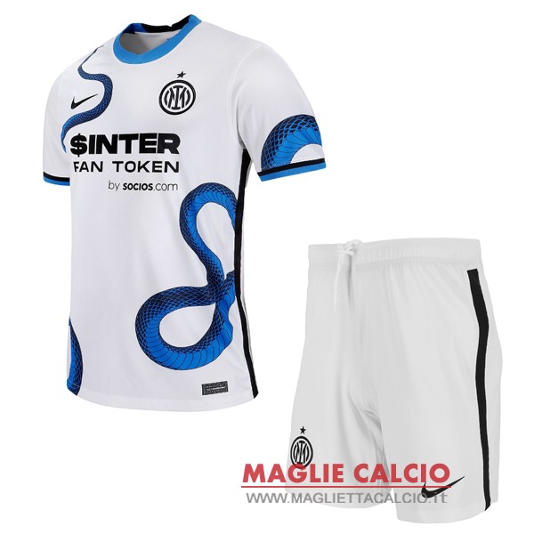 nuova seconda magliette inter milan set completo bambino 2021-2022