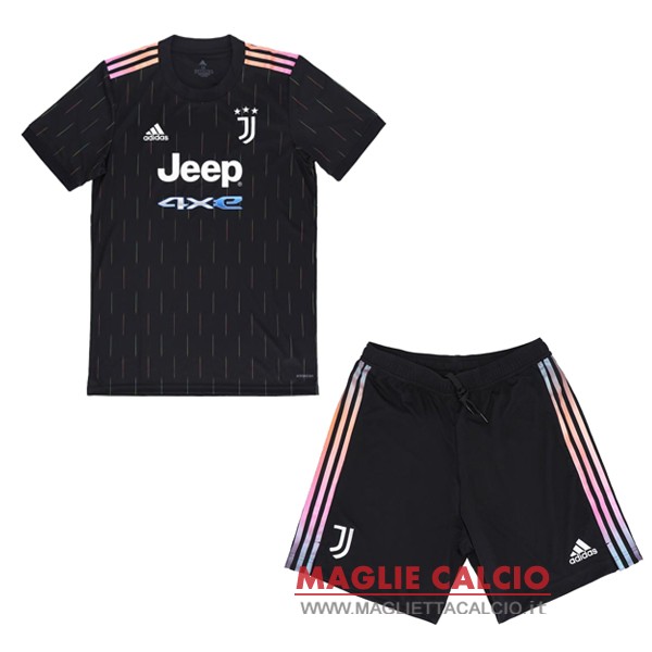 seconda magliette juventus set completo bambino 2021-2022