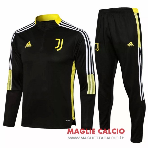 nuova juventus set completo nero bianco giallo giacca 2021-2022