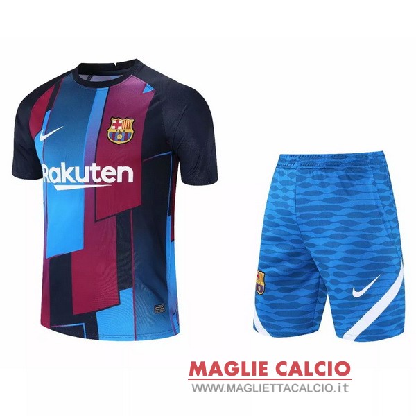 nuova formazione set completo divisione magliette barcelona 2021-2022 blu rosso