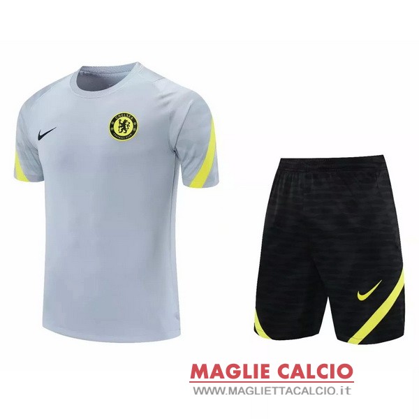 nuova formazione insieme completo divisione magliette chelsea 2021-2022 grigio nero