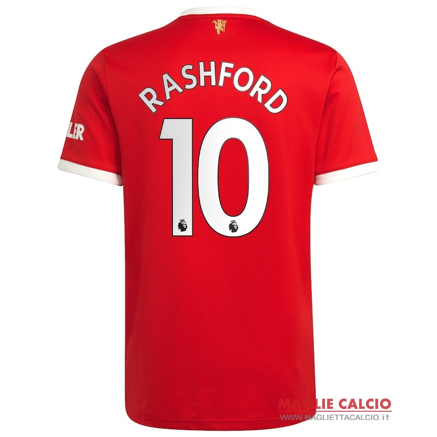 nuova maglietta manchester united 2021-2022 rashford 10 prima