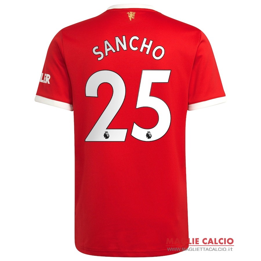 nuova maglietta manchester united 2021-2022 sancho 25 prima