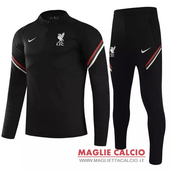 nuova liverpool insieme completo nero rosso bianco giacca 2021-2022