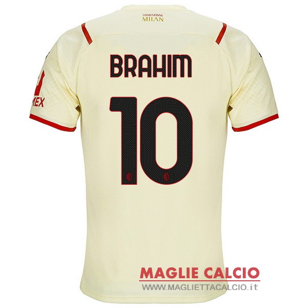 nuova maglietta ac milan 2021-2022 brahim 10 seconda