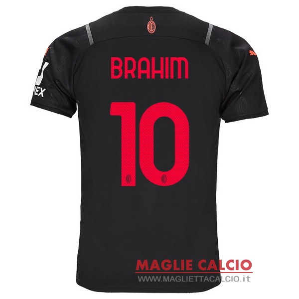 nuova maglietta ac milan 2021-2022 brahim 10 terza