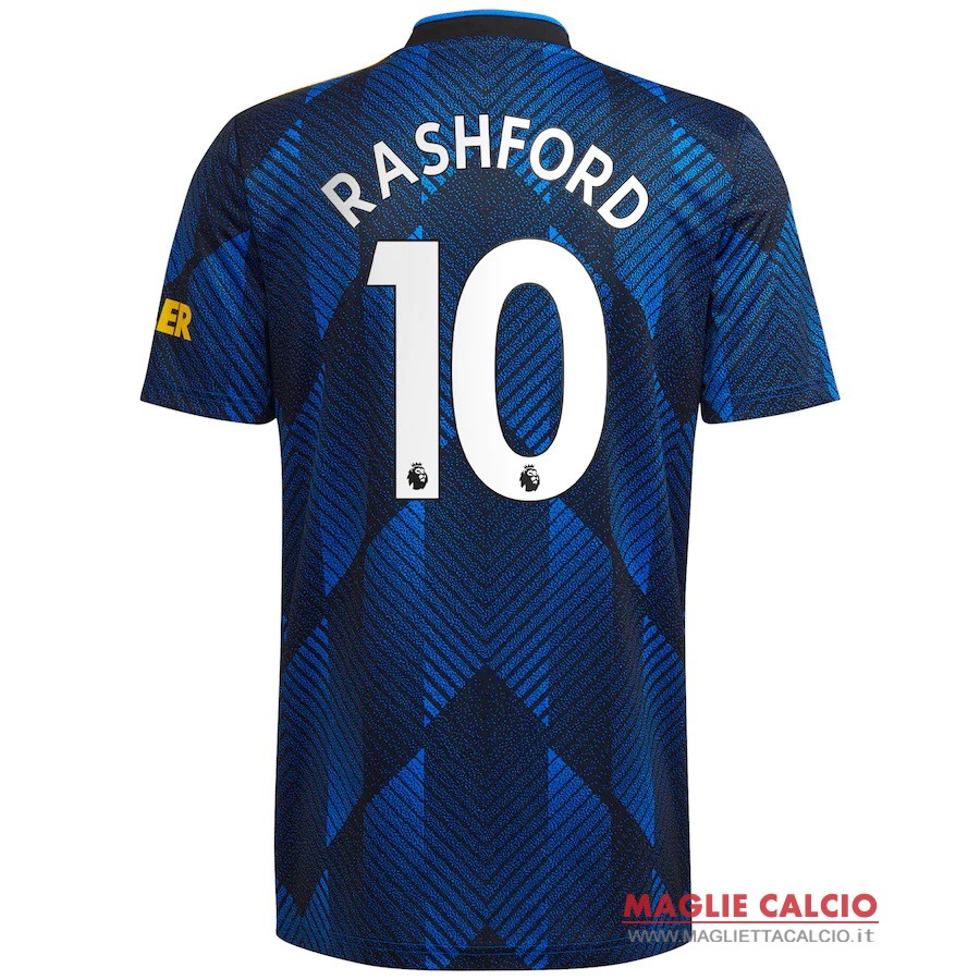 nuova maglietta manchester united 2021-2022 rashford 10 terza