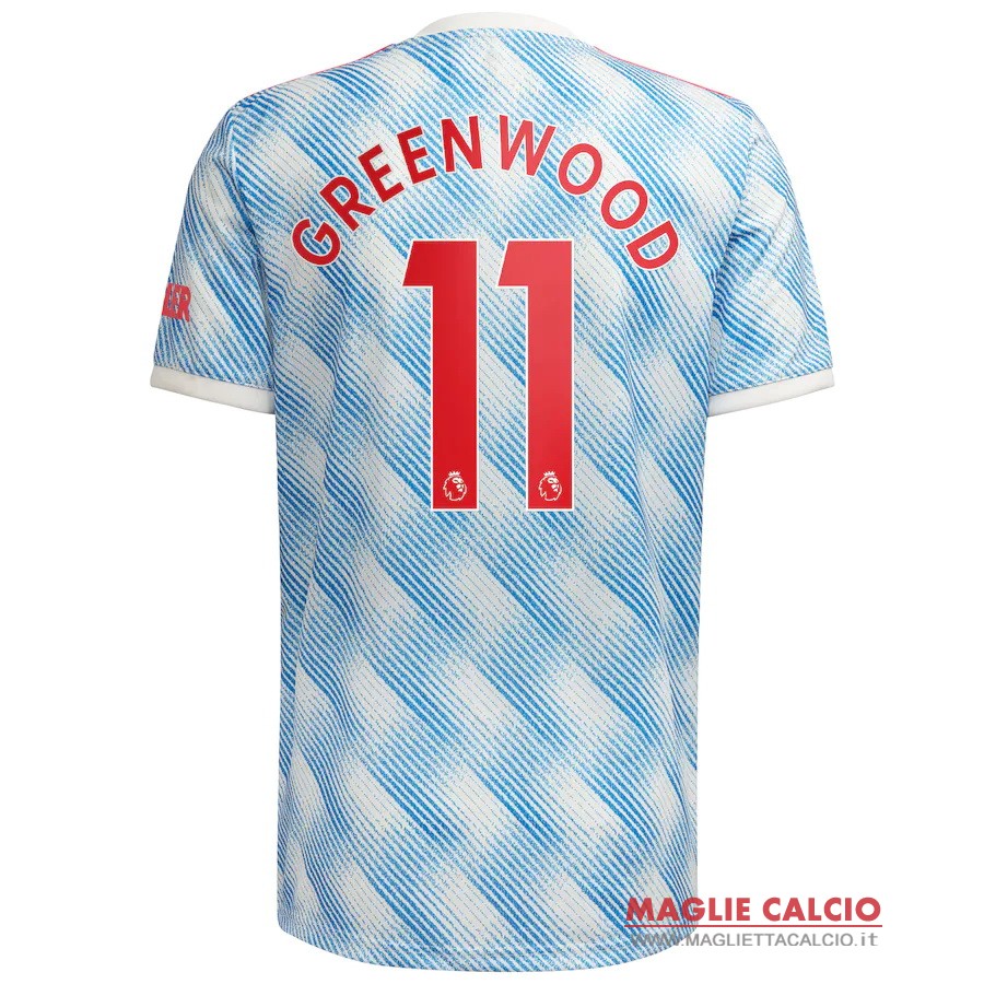 nuova maglietta manchester united 2021-2022 greenwood 11 seconda