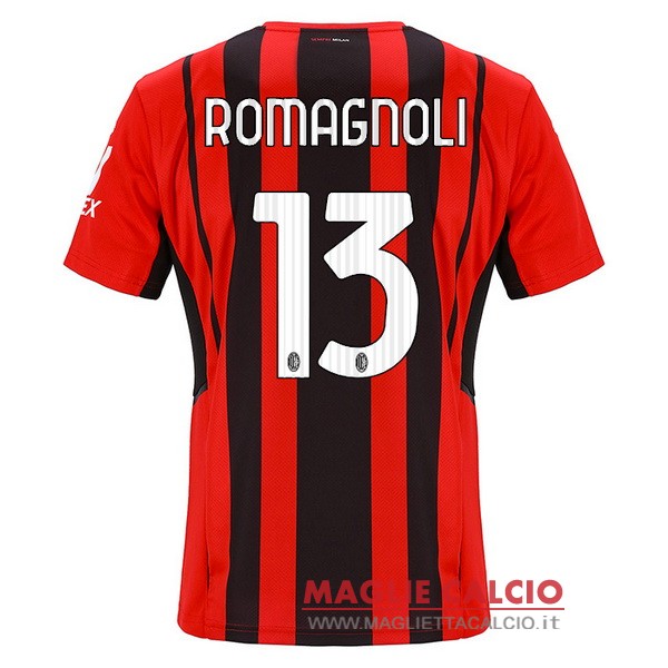 nuova maglietta ac milan 2021-2022 romagnoli 13 prima