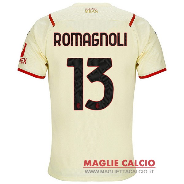 nuova maglietta ac milan 2021-2022 romagnoli 13 seconda