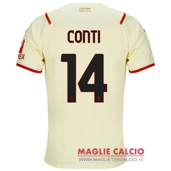 nuova maglietta ac milan 2021-2022 conti 14 seconda