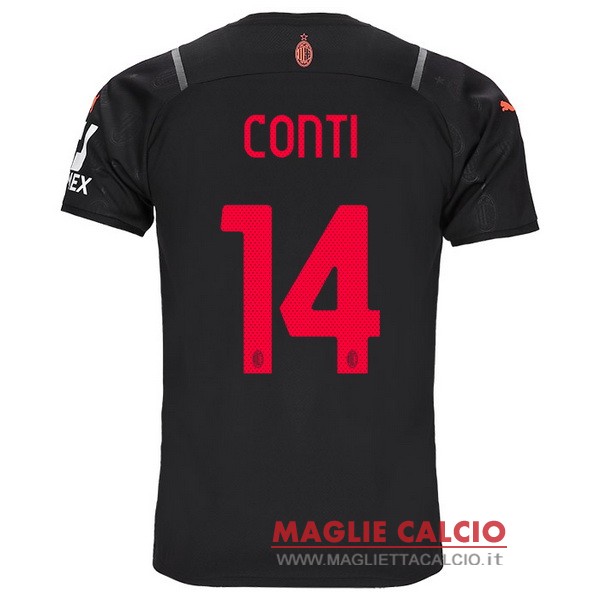 nuova maglietta ac milan 2021-2022 conti 14 terza