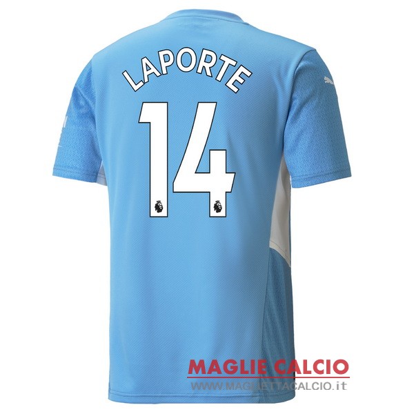 nuova maglietta manchester city 2021-2022 laporte 14 prima