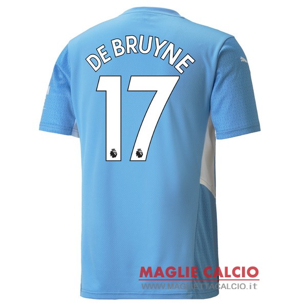 nuova maglietta manchester city 2021-2022 de bruyne 17 prima