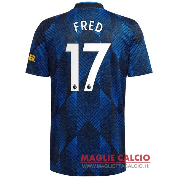 nuova maglietta manchester united 2021-2022 fred 17 terza