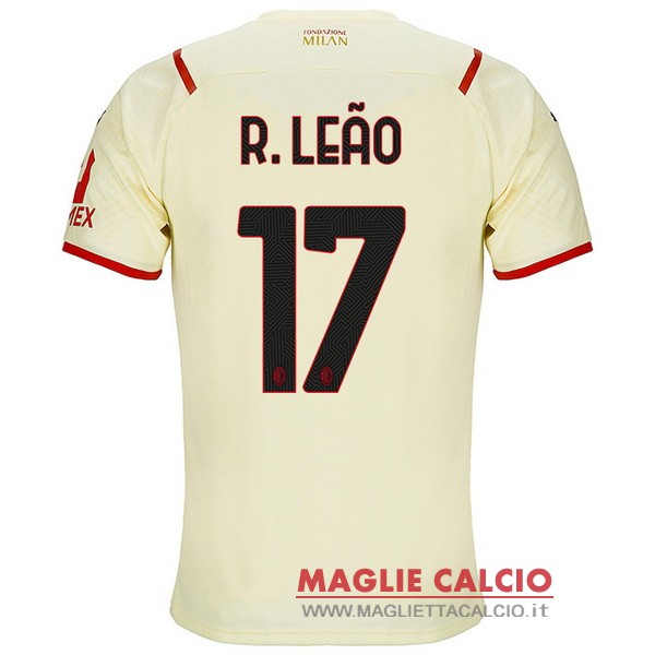 nuova maglietta ac milan 2021-2022 r.leao 17 seconda