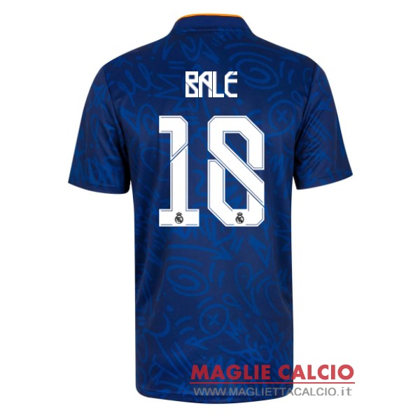 nuova maglietta real madrid 2021-2022 bale 18 seconda