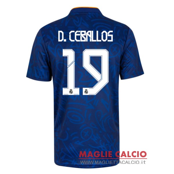 nuova maglietta real madrid 2021-2022 d.ceballos 19 seconda