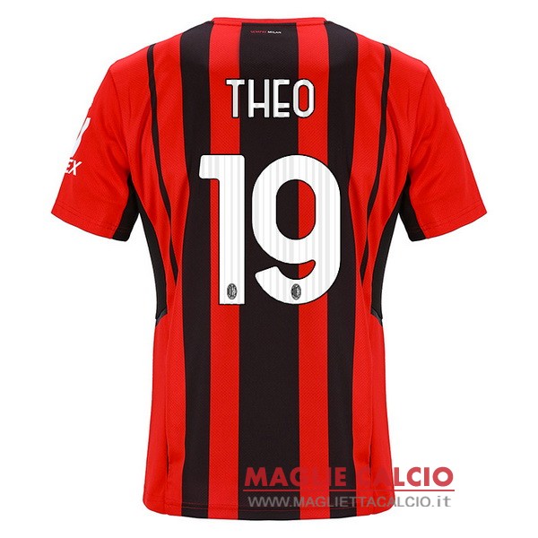 nuova maglietta ac milan 2021-2022 theo 19 prima