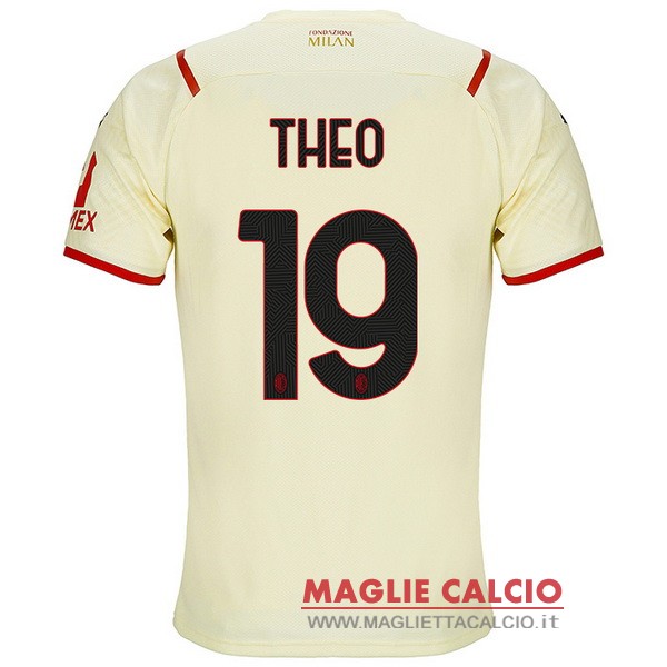 nuova maglietta ac milan 2021-2022 theo 19 seconda