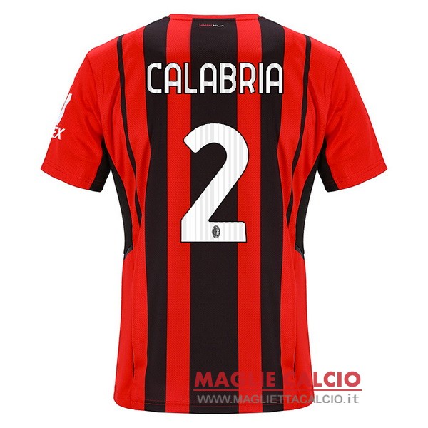 nuova maglietta ac milan 2021-2022 calabria 2 prima