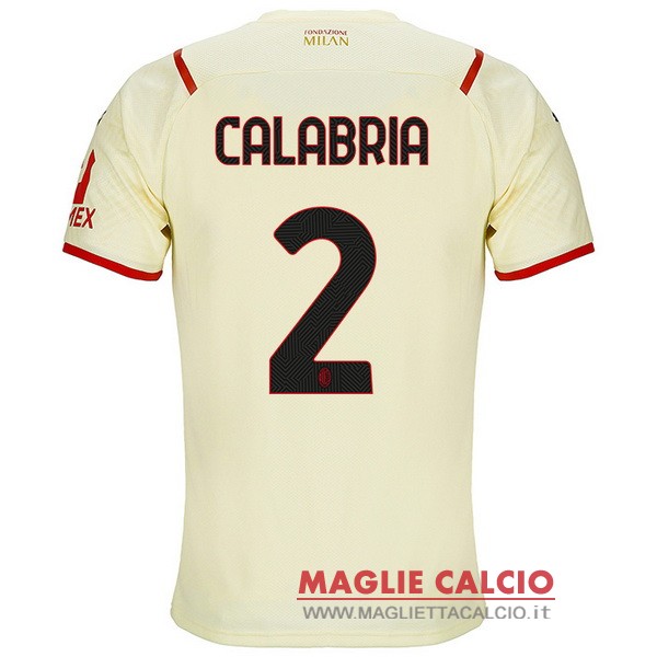 nuova maglietta ac milan 2021-2022 calabria 2 seconda