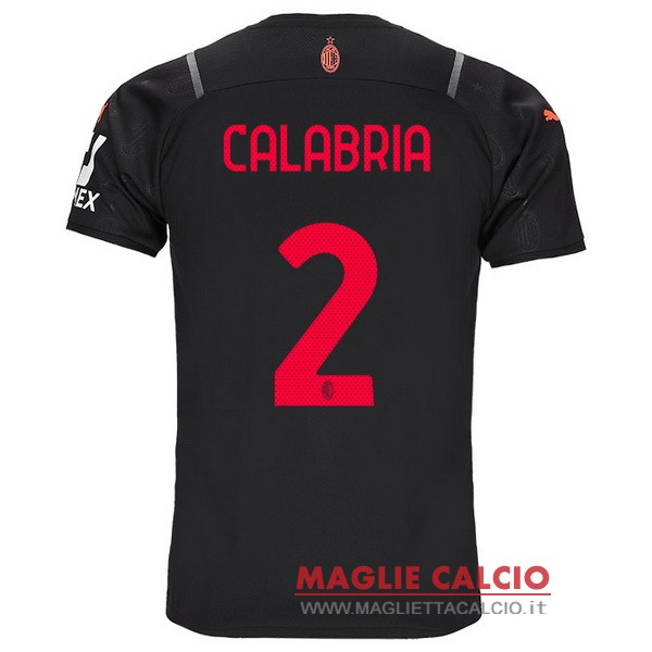 nuova maglietta ac milan 2021-2022 calabria 2 terza