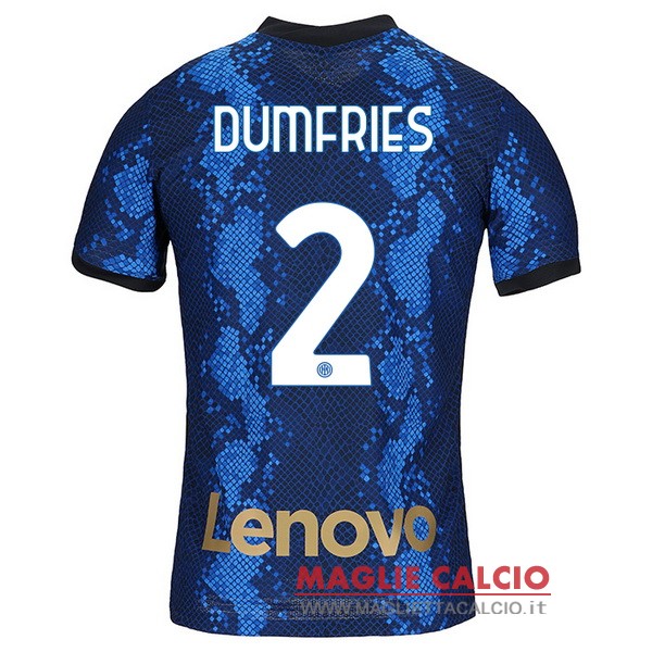 nuova maglietta inter milan 2021-2022 dumfries 2 prima