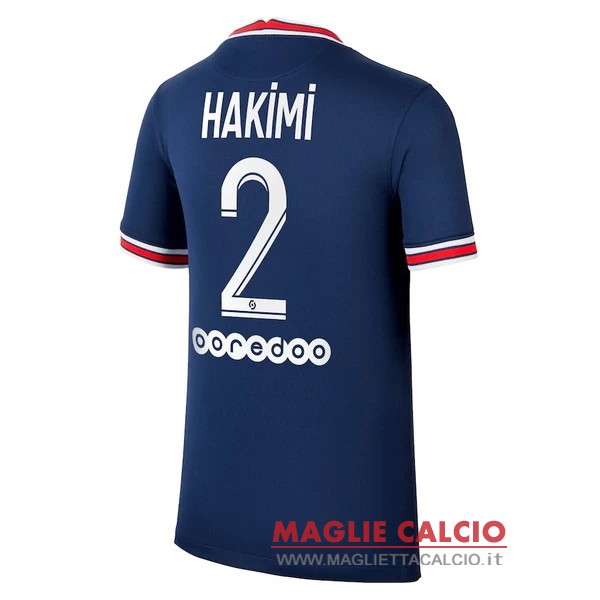 nuova maglietta paris saint germain 2021-2022 hakimi 2 prima