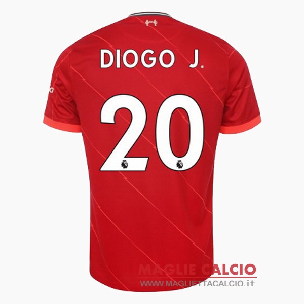 nuova maglietta liverpool 2021-2022 diogo jota 20 prima