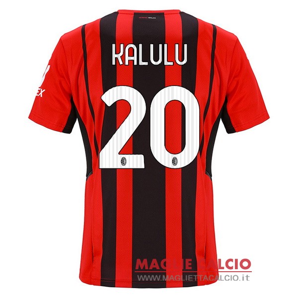 nuova maglietta ac milan 2021-2022 kalulu 20 prima