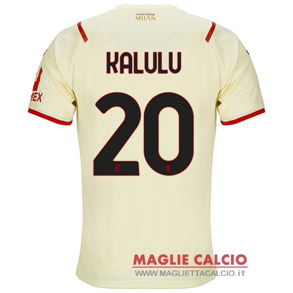nuova maglietta ac milan 2021-2022 kalulu 20 seconda