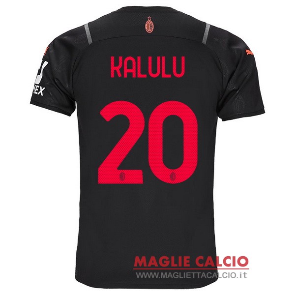 nuova maglietta ac milan 2021-2022 kalulu 20 terza