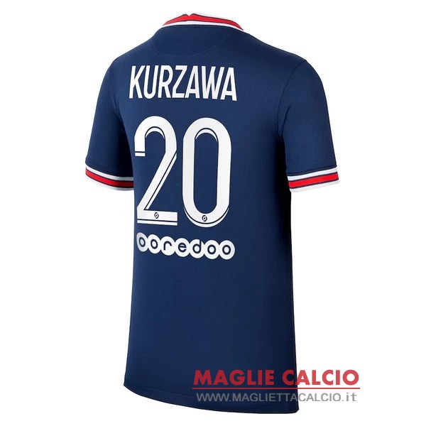 nuova maglietta paris saint germain 2021-2022 kurzawa 20 prima